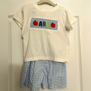 Toddler Boys 2T smocked Cecil & Lou back to school outfit